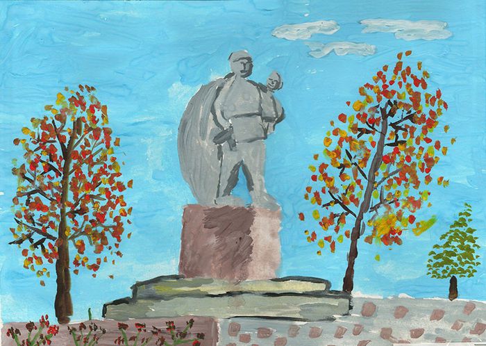 Даша Червоношапка. 9 лет. Памятник в Белозерном. 16-11-2019
